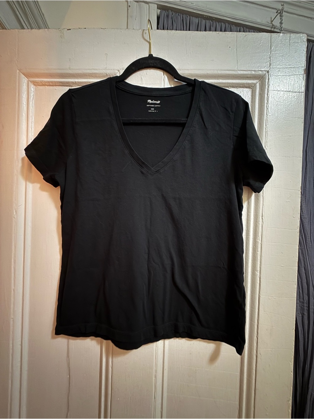 Madewell Black Short Sleeve V-Neck Tee